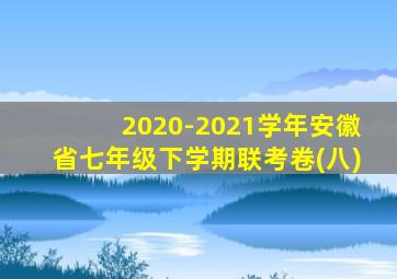 2020-2021学年安徽省七年级下学期联考卷(八)